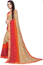 Kanooda Fancy Women Georgette Flower Printed Saree 