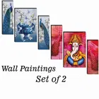 MDF 2 Pcs Designer Wall Painting for Home & Office 