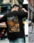 Cotton Round Neck Printed Oversized T-Shirt for Men 