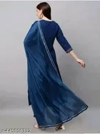 Solid A-line Kurta Set for Women 