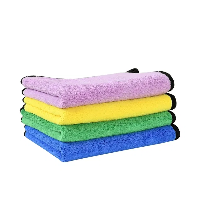 Neekshaa Microfiber Towel (Multicolor, 40x40 cm, Pack of 4)