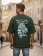Cotton Printed T-Shirt for Men, Green 