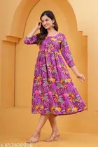 Rayon Kurti for Women, Pink 