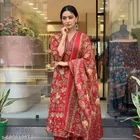 Viscose Rayon Kurta & Plazo With Dupatta Red 
