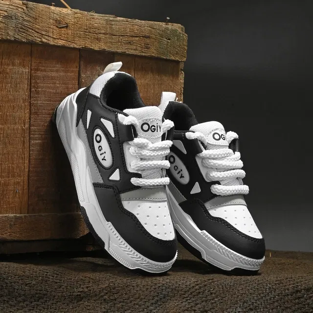 Casual Shoes for Kids (Black & White, 4)