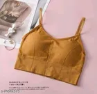 Viscose Spandex Sports Bra for Women, Mustard 