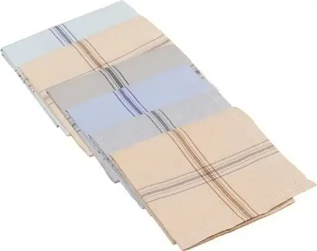 Cotton Blend Handkerchiefs for Men (Pack of 6) (Multicolor, 18x18 cm)