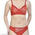 Polycotton Bra with Panty for Women 