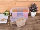 Plastic 3 in 1 Storage Container with Spoons 