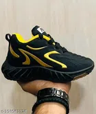 Casual Shoes for Boys (Black & Yellow, 4-4.5 Years)