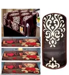 Knit Printed Fridge 3 Pcs Mat with Top & Handle Cover 