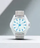 Analog Watch for Men (Silver & White)