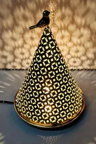 Metal Decorative Electric Moroccan-Style Oil Burner with Oil 