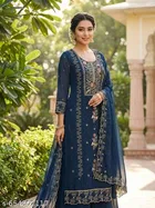 Georgette Punjabi/All Over Suits Semi-Stitched Suits 