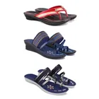 Combo of Slippers with Flats & Heels for Women 