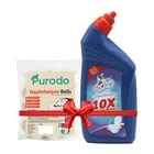 Captain Shine Toilet Cleaner 1 L + Purodo Napthalene Balls 100 g