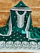 Vichitra Silk Unstitched Dress Material for Women 