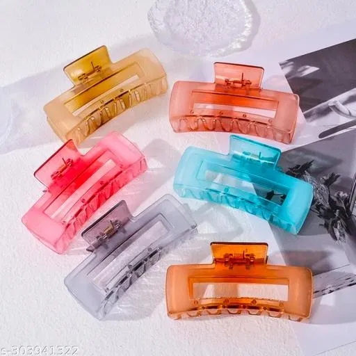Red Hair Clips & Hair Pins for Women (Red, 3 Pcs)