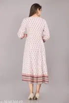 Anarkali Rayon Solid Kurti for Women 