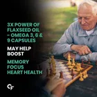 CARBAMIDE FORTE Flaxseed Oil Capsules 1250mg Cold Pressed with Omega 3 6 9 | Alsi Seeds Capsules 