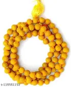 Haldi Mala Baglamukhi Mala Turmeric Rosary Wood Chain for Men 
