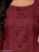Floral Cotton Blend A-line Kurti for Women 