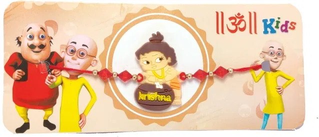 Synthetic Krishna Kids Eraser Rakhi (Multicolor, Pack of 1)