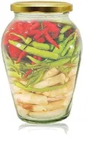 Afast 1000 Ml Big Pot Glass Jar For Pickle Storage Dried Masla,Grocery,Grain Storage Jar 