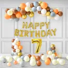 Multicolor Theme 7th Birthday Balloon Decoration Kit , Multicolor, Pack Of 58