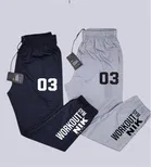 Polyester Blend Printed Regular Fir Trackpants for Men (Black & Grey, 28) (Pack of 2)