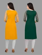 Crepe Solid Kurtis for Women 
