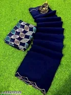Georgette Solid Saree for Women 