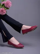 Textured Patent Leather Ballerinas for Women 