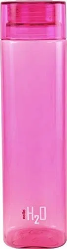 CELLO H2O Squaremate Unbreakable Plastic Water Bottle 1 Liter, Pink