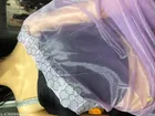 Net Solid Saree For Women, Grey