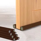 Plastic Door Bottom Sealing Strip Guard for Home (Brown)