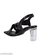 Shoetopia Block Heel Sandals - Black, IND-8