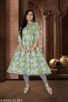 Floral Printed Cotton Kurti with Show Button for Women, Pack of 2 