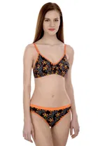 Pibu वीमेन कॉटन ब्रा पैंटी सेट 