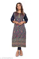 Pashmina Embroidered Kurti for Women 