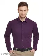 Cotton Blend Solid Full Sleeves Shirt for Men 