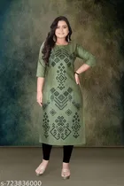 Floral Rayon Kurti for Women 
