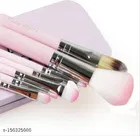 Makeup Brushes With Hello Kitty Print Storage Box and Makeup Blending 1 Puff Sponge - 