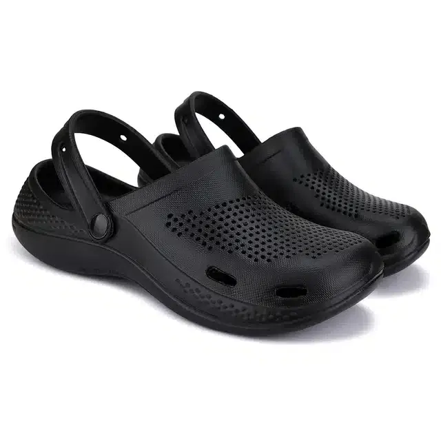 Bersache Clogs for Men (Black, 6)