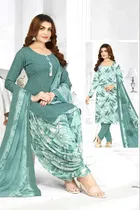 Crepe Floral Punjabi Suits for Women 