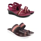 Combo of Flats with Sandals for Women 