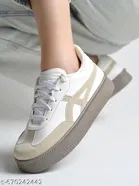 Solid Synthetic Slip-on Sneakers 