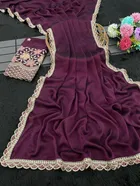 Chiffon Woven Design Saree for Women 