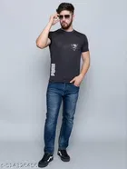 Comfortable Active Wear Polycotton T-Shirt for Men ,Black 