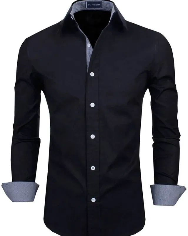 Casual Shirt for Men (Black, XL)